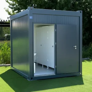 Container Sanitaire (2,98 x 2,43) Toilettes (2x), Lavabo (2x), Urinoirs (2x)