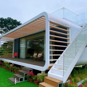 Luxueuse maison capsule préfabriquée haut de gamme
