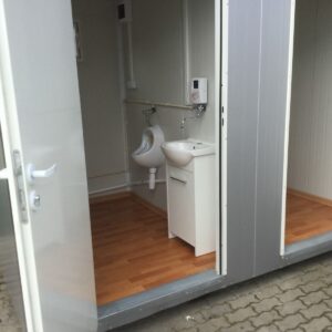 Conteneur sanitaire de toilette double cabine